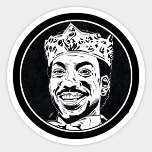 PRINCE AKEEM - Coming to America (Circle Black and White) Sticker